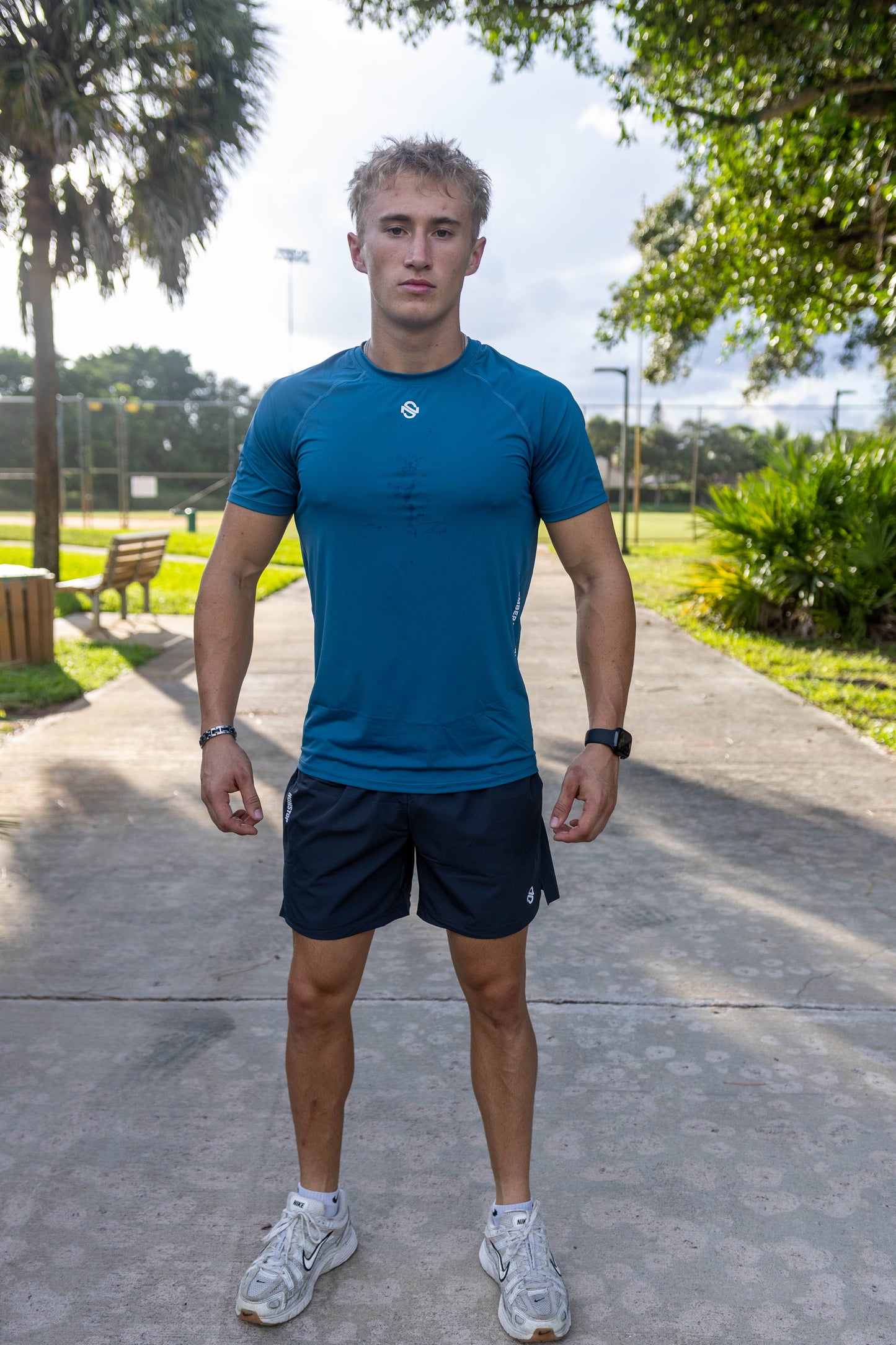 Compression Tee - Teal Green