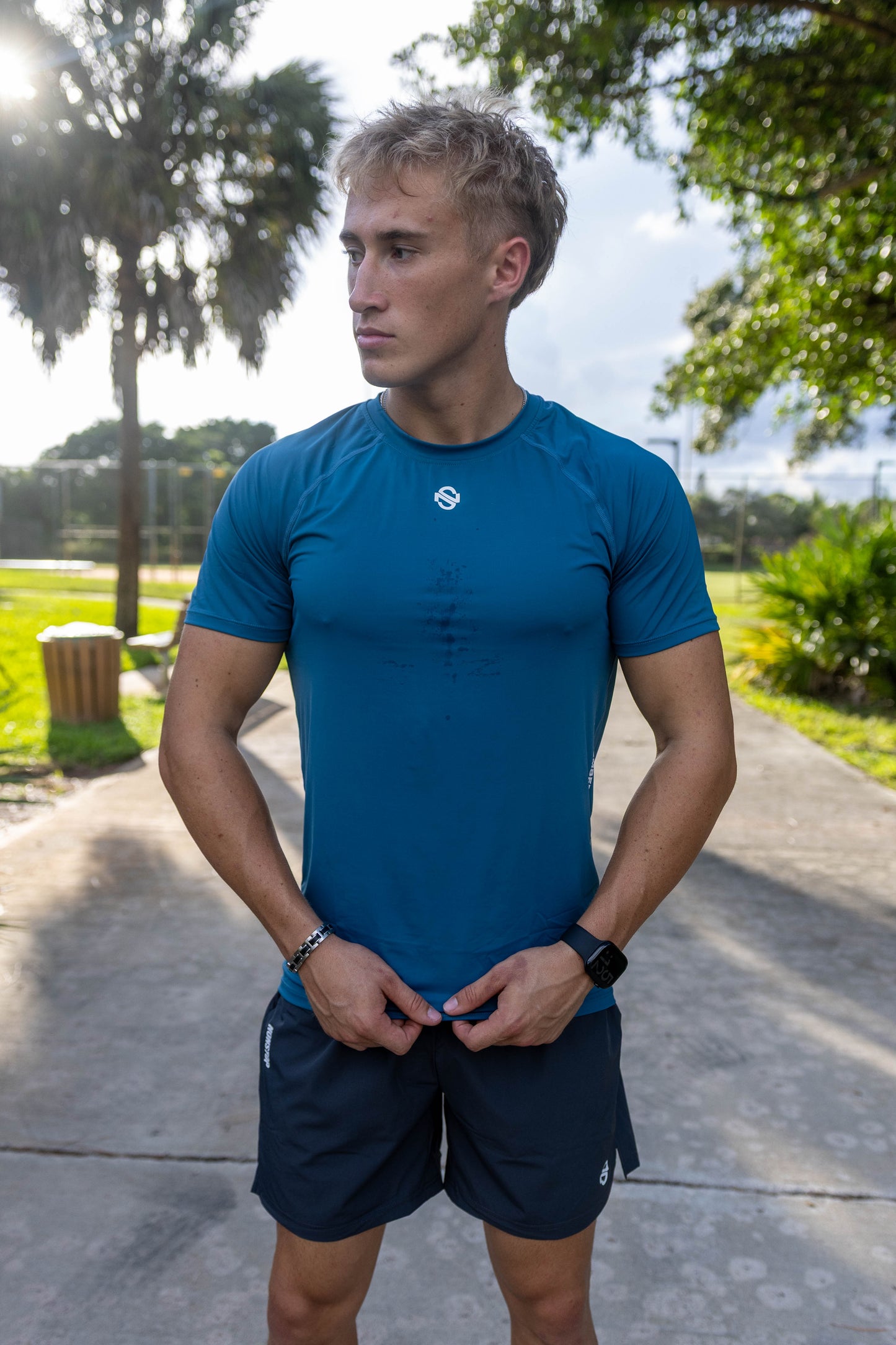 Compression Tee - Teal Green