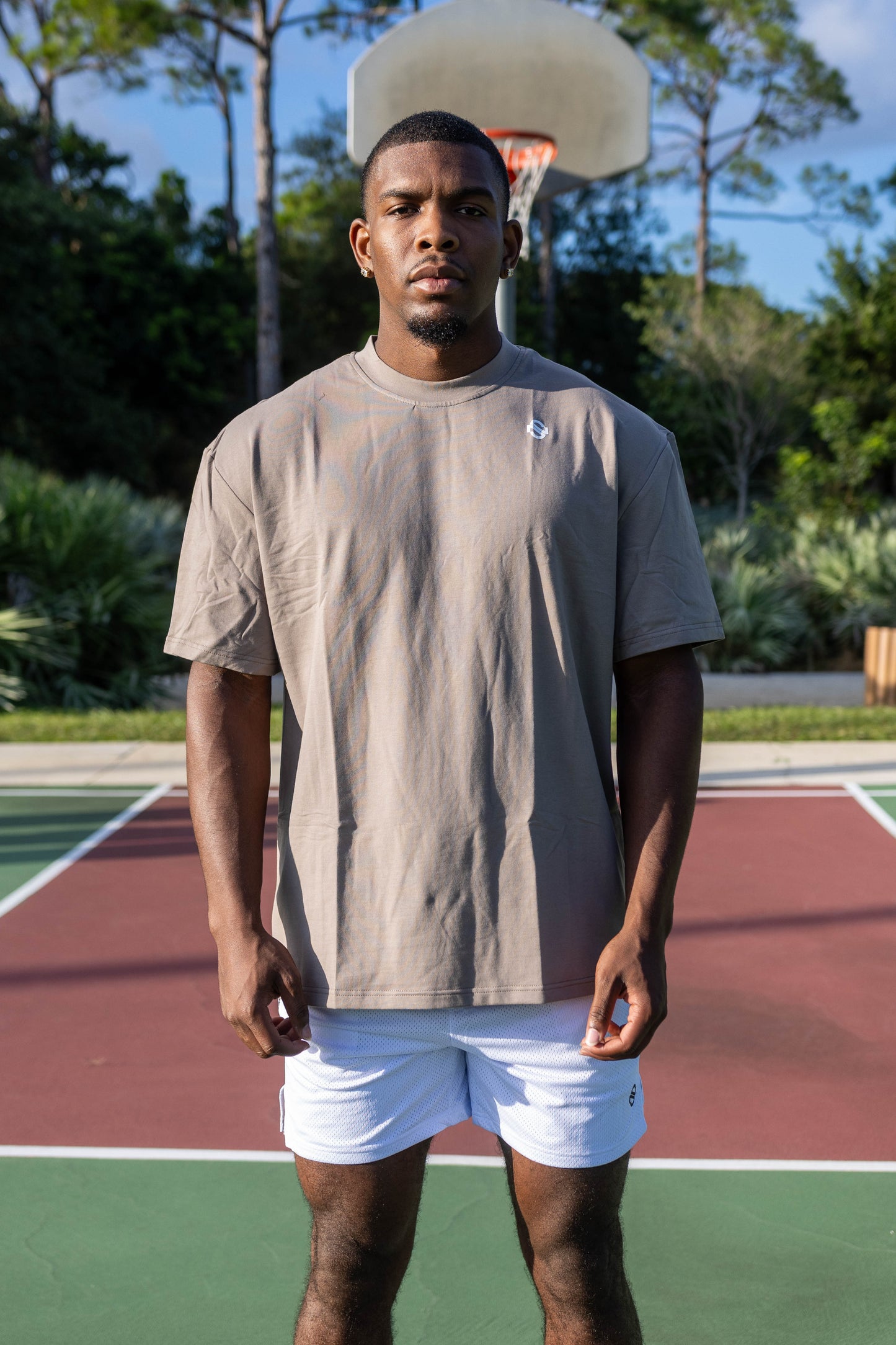 Oversized Athletic Club Tee - Brown