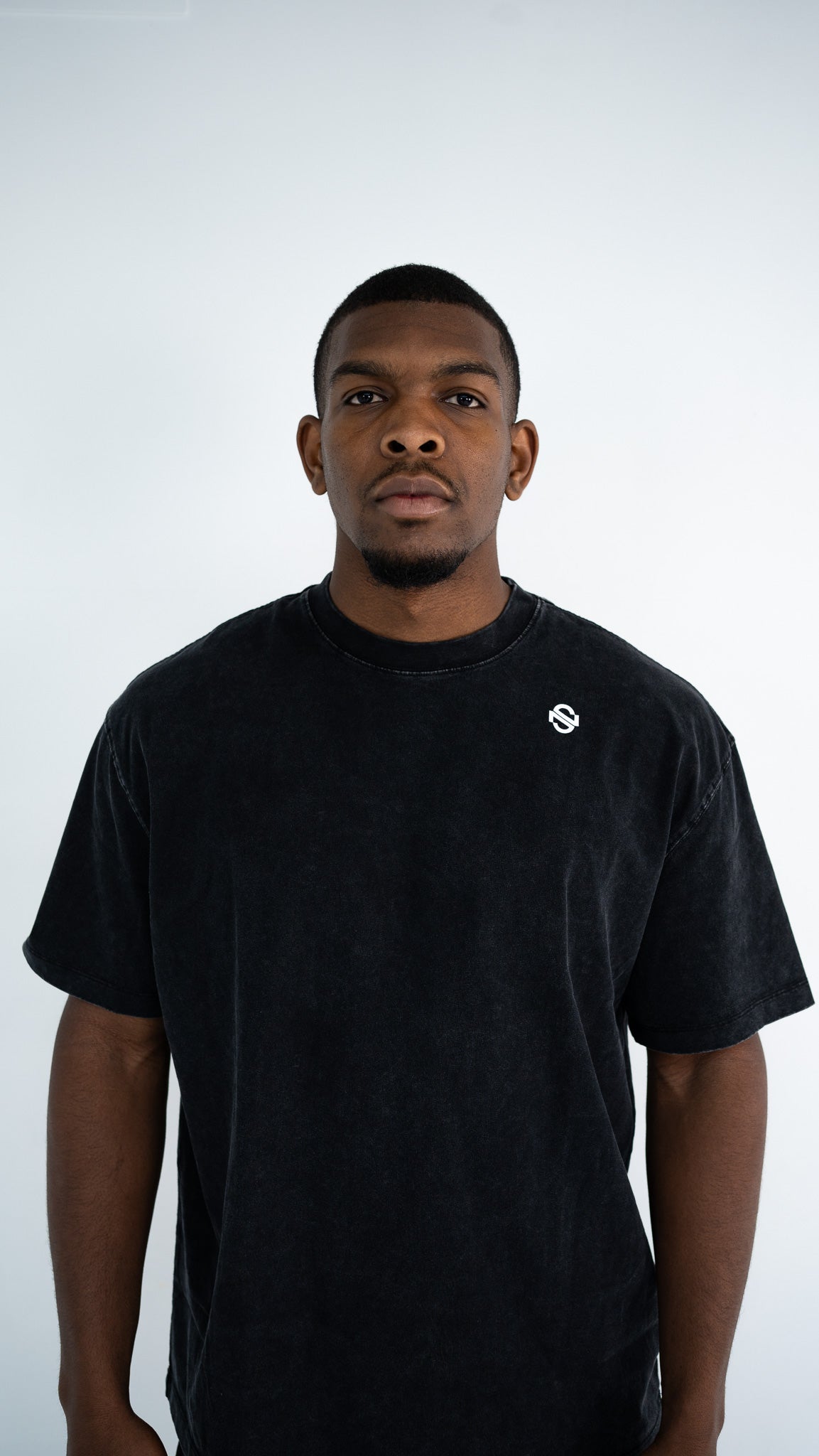 Oversized Athletic Club Tee - Washed Black