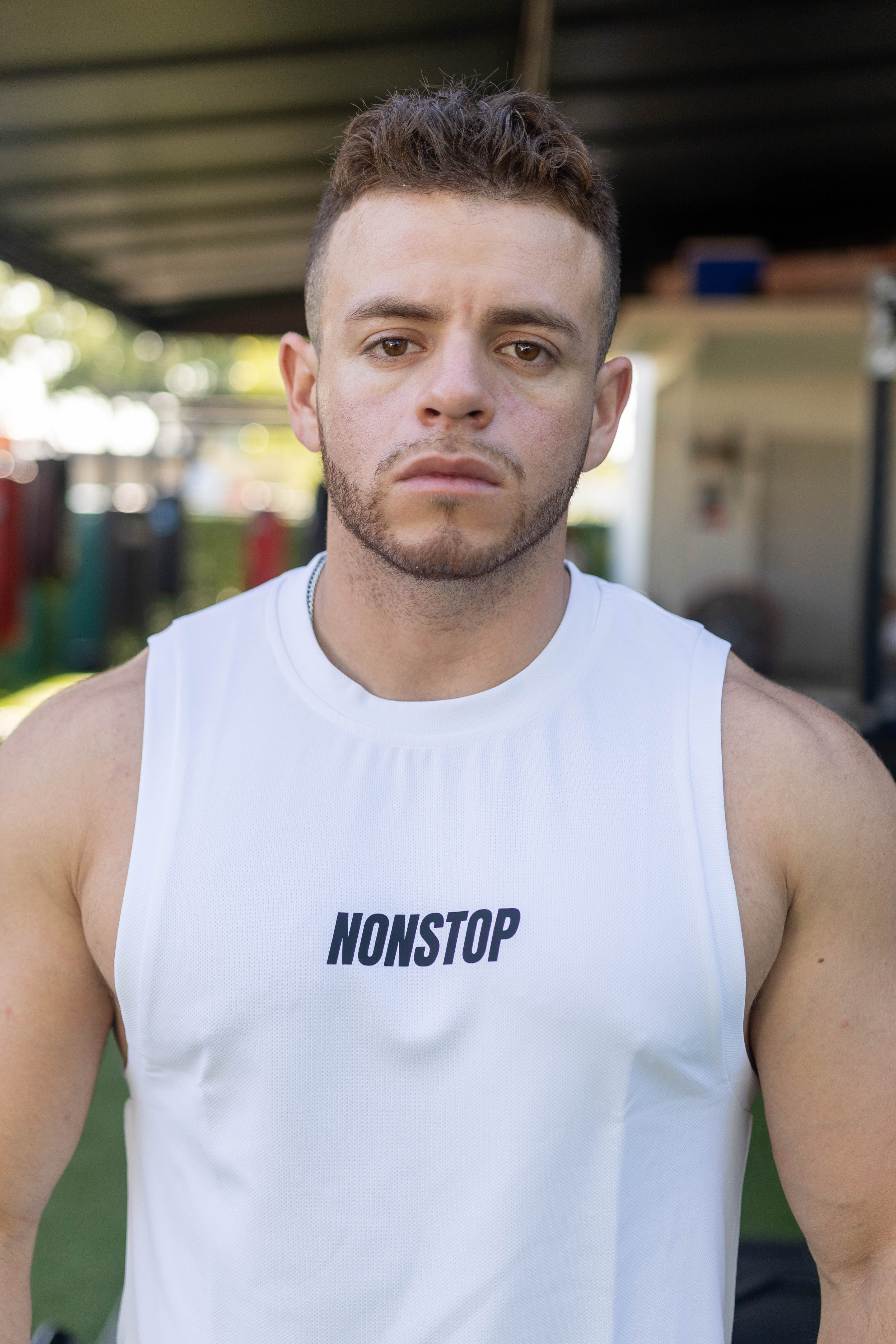 White muscle tank